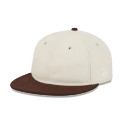 Shop New Era Cap Heather Oatmeal Melton Wool Retro Crown 59FIFTY Fitted Hat - KTGCaps - Baseball caps for various teams, purchased online at a discount
