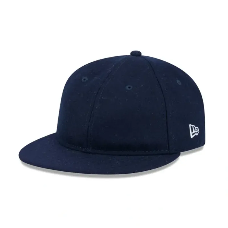 Shop New Era Cap Navy Melton Wool Retro Crown 9FIFTY Adjustable Hat - KTGCaps - Baseball caps for various teams, purchased online at a discount
