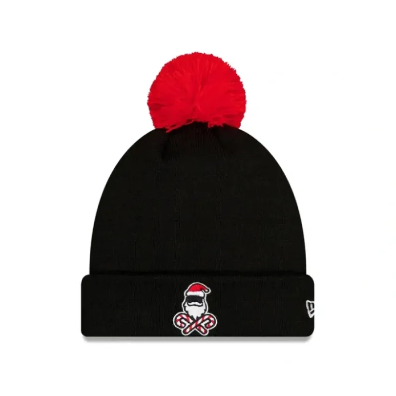 Cheap New Era Cap Seasonal Staples Santa Pom Knit Hat - KTGCaps - Baseball caps for various teams, purchased online at a discount