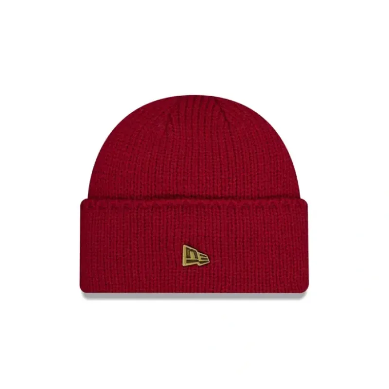 Store New Era Dark Red Wide Cuff Knit Beanie - KTGCaps - Baseball caps for various teams, purchased online at a discount