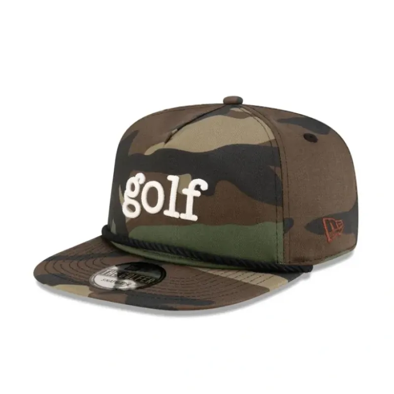 Store New Era Golf Woodland Camo Golfer Hat - KTGCaps - Baseball caps for various teams, purchased online at a discount