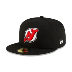 Best Sale New Jersey Devils Black 59FIFTY Fitted Hat - KTGCaps - Baseball caps for various teams, purchased online at a discount