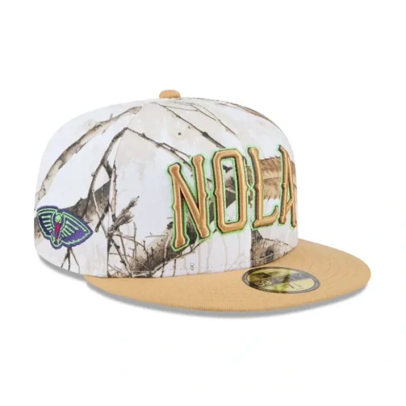 Sale New Orleans Pelicans 2024 Country x City Realtree 59FIFTY Fitted Hat - KTGCaps - Baseball caps for various teams, purchased online at a discount
