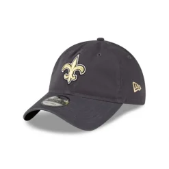 Best Sale New Orleans Saints NFL Core Classic Graphite 9TWENTY Adjustable Hat - KTGCaps - Baseball caps for various teams, purchased online at a discount