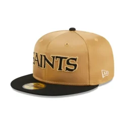 Shop New Orleans Saints Satin 59FIFTY Fitted Hat - KTGCaps - Baseball caps for various teams, purchased online at a discount