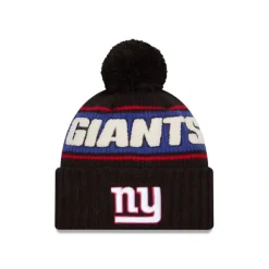 Online New York Giants 2024 Cold Weather Black Pom Knit Hat - KTGCaps - Baseball caps for various teams, purchased online at a discount