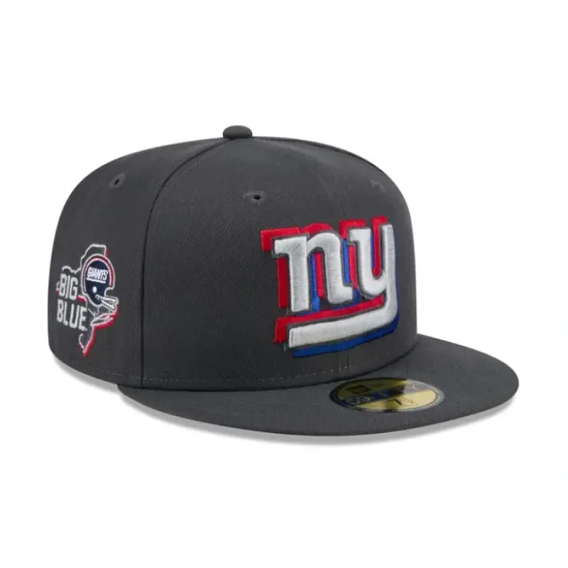 Store New York Giants 2024 Draft Gray 59FIFTY Fitted Hat - KTGCaps - Baseball caps for various teams, purchased online at a discount