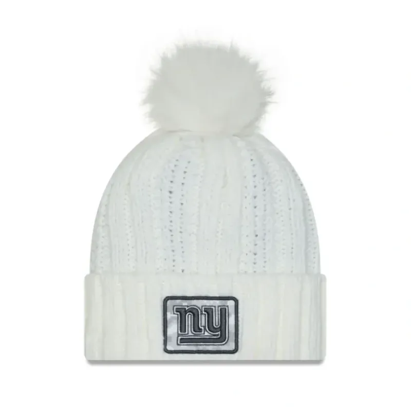 Best Sale New York Giants 2024 Salute to Service Womens Pom Knit Hat - KTGCaps - Baseball caps for various teams, purchased online at a discount