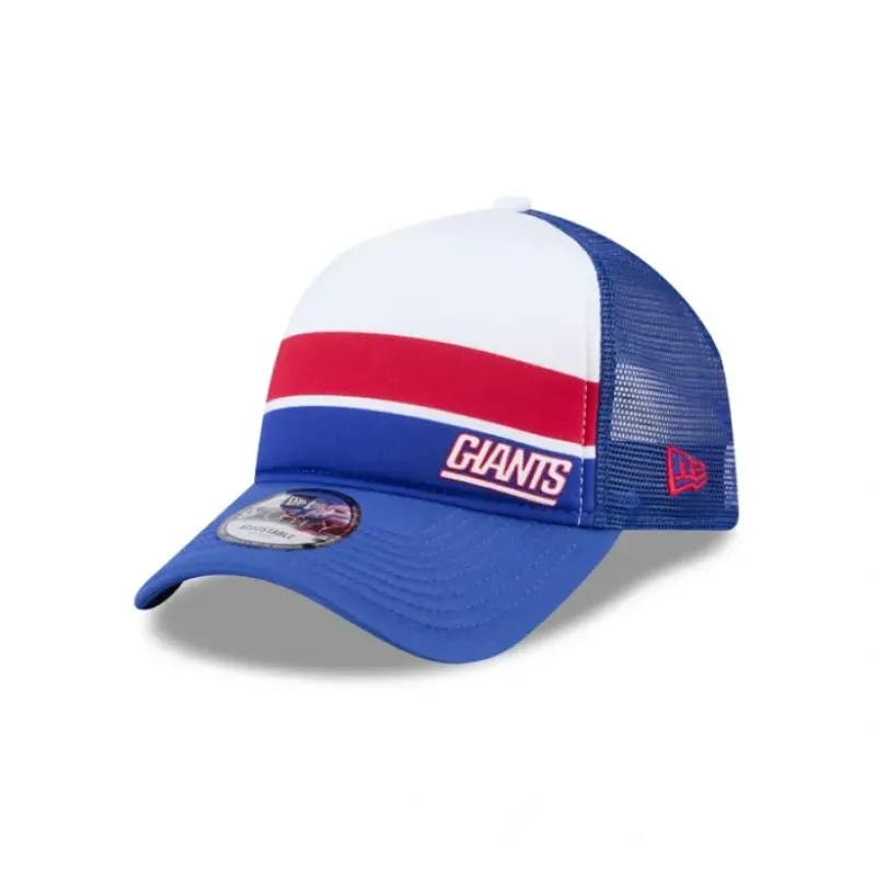 Store New York Giants Color Block 9FORTY AFrame Trucker Snapback Hat - KTGCaps - Baseball caps for various teams, purchased online at a discount