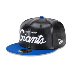 Shop New York Giants Faux Leather Crown 59FIFTY Fitted Hat - KTGCaps - Baseball caps for various teams, purchased online at a discount Caps