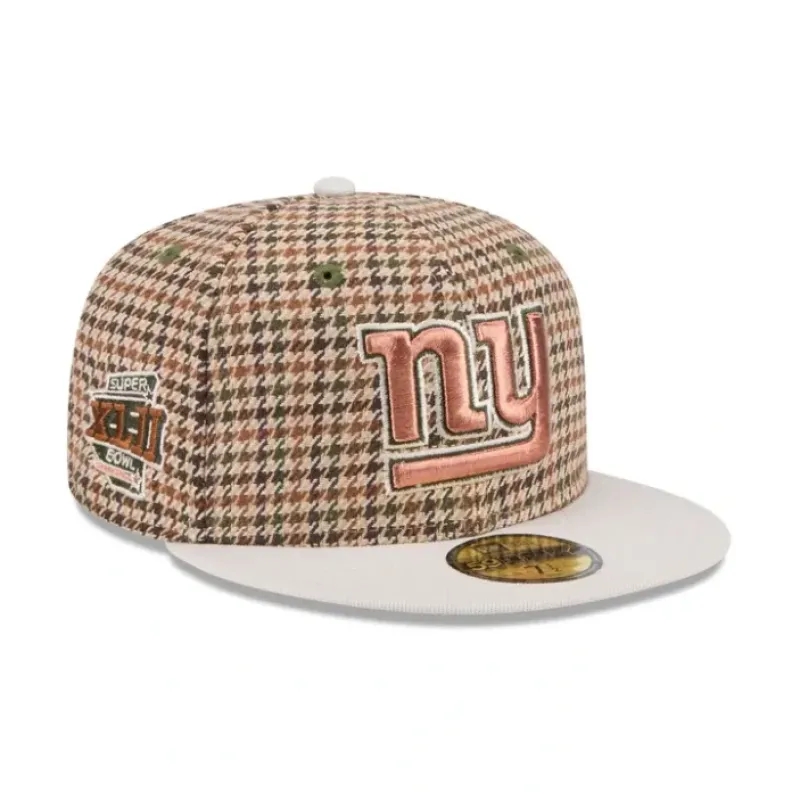 Sale New York Giants Houndstooth 59FIFTY Fitted Hat - KTGCaps - Baseball caps for various teams, purchased online at a discount
