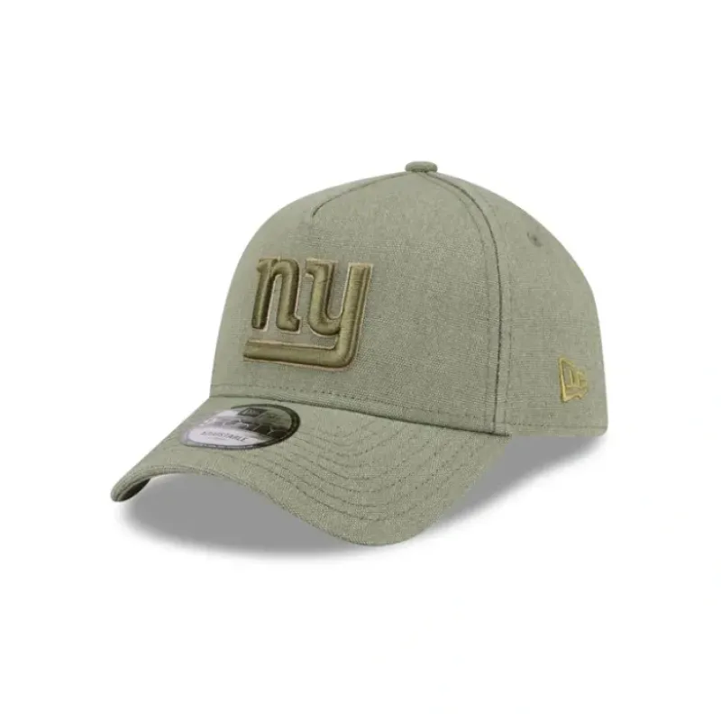 Store New York Giants Logo Essentials Olive 9FORTY AFrame Snapback Hat - KTGCaps - Baseball caps for various teams, purchased online at a discount