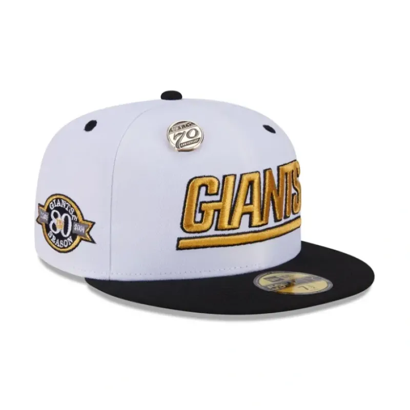 Shop New York Giants 70th Anniversary 59FIFTY Fitted Hat - KTGCaps - Baseball caps for various teams, purchased online at a discount