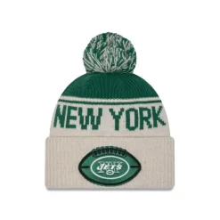 Best Sale New York Jets 2024 Cold Weather Historic Pom Knit Hat - KTGCaps - Baseball caps for various teams, purchased online at a discount