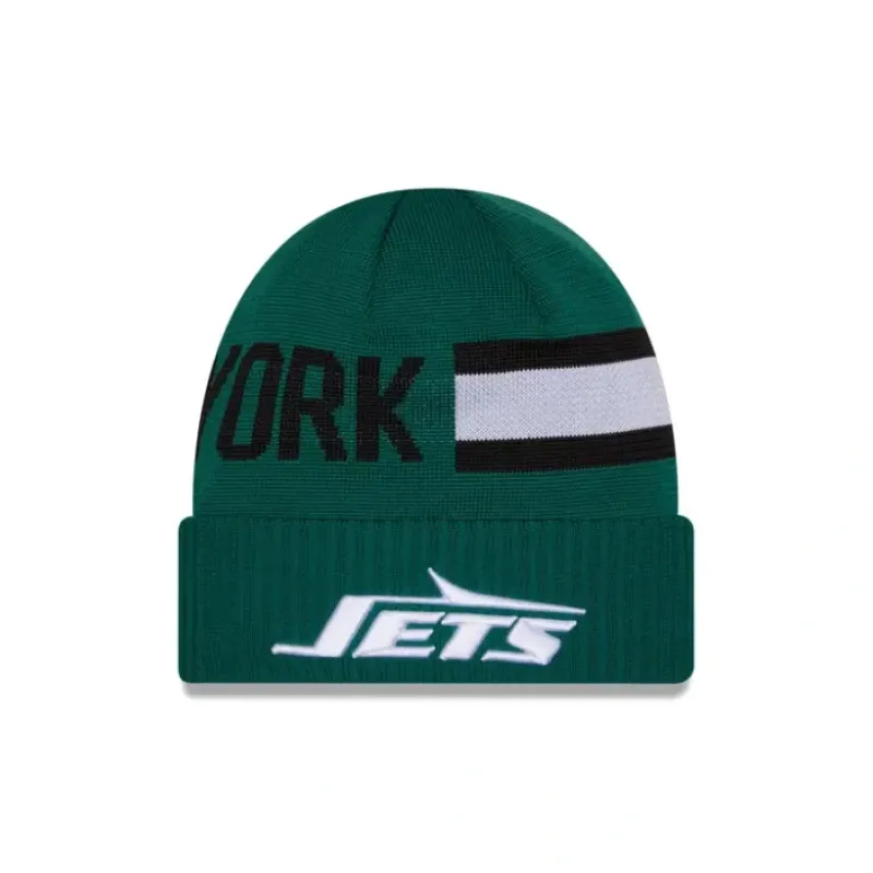Outlet New York Jets 2024 Cold Weather Tech Knit Beanie - KTGCaps - Baseball caps for various teams, purchased online at a discount
