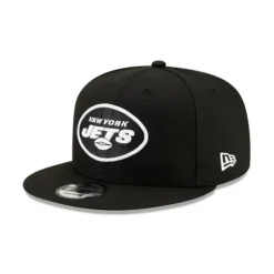 Cheap New York Jets Black and White 9FIFTY Snapback Hat - KTGCaps - Baseball caps for various teams, purchased online at a discount