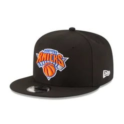 Outlet New York Knicks Basic Black 9FIFTY Snapback Hat - KTGCaps - Baseball caps for various teams, purchased online at a discount