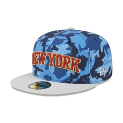 Cheap New York Knicks Blue Camo 59FIFTY Fitted Hat - KTGCaps - Baseball caps for various teams, purchased online at a discount