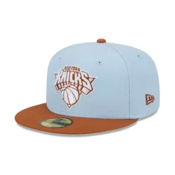Outlet New York Knicks Color Pack Glacial Blue 59FIFTY Fitted Hat - KTGCaps - Baseball caps for various teams, purchased online at a discount