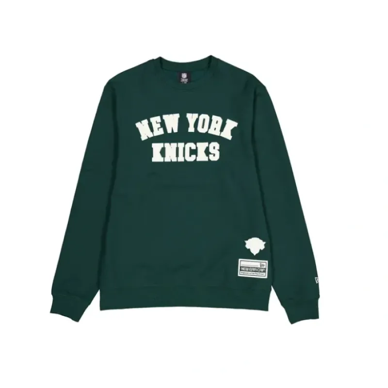 Best Sale New York Knicks Dark Green Logo Select Crewneck - KTGCaps - Baseball caps for various teams, purchased online at a discount