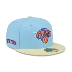 Shop New York Knicks Doscientos Blue 59FIFTY Fitted Hat - KTGCaps - Baseball caps for various teams, purchased online at a discount