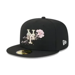 Online New York Mets Dotted Floral 59FIFTY Fitted Hat - KTGCaps - Baseball caps for various teams, purchased online at a discount Caps