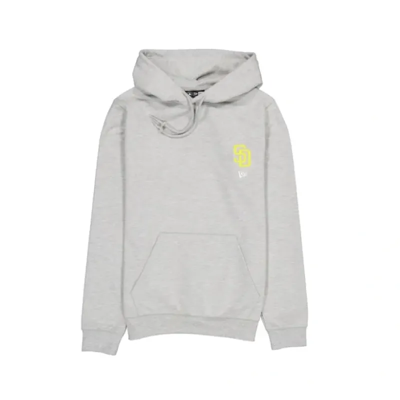Best Sale San Diego Padres Logo Essentials Gray Hoodie - KTGCaps - Baseball caps for various teams, purchased online at a discount